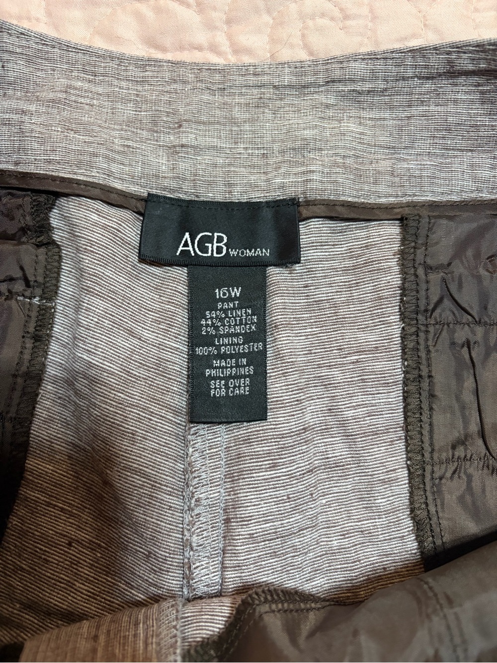 AGB Light Taupe High-Waist Women’s Shorts - Picture 2 of 7